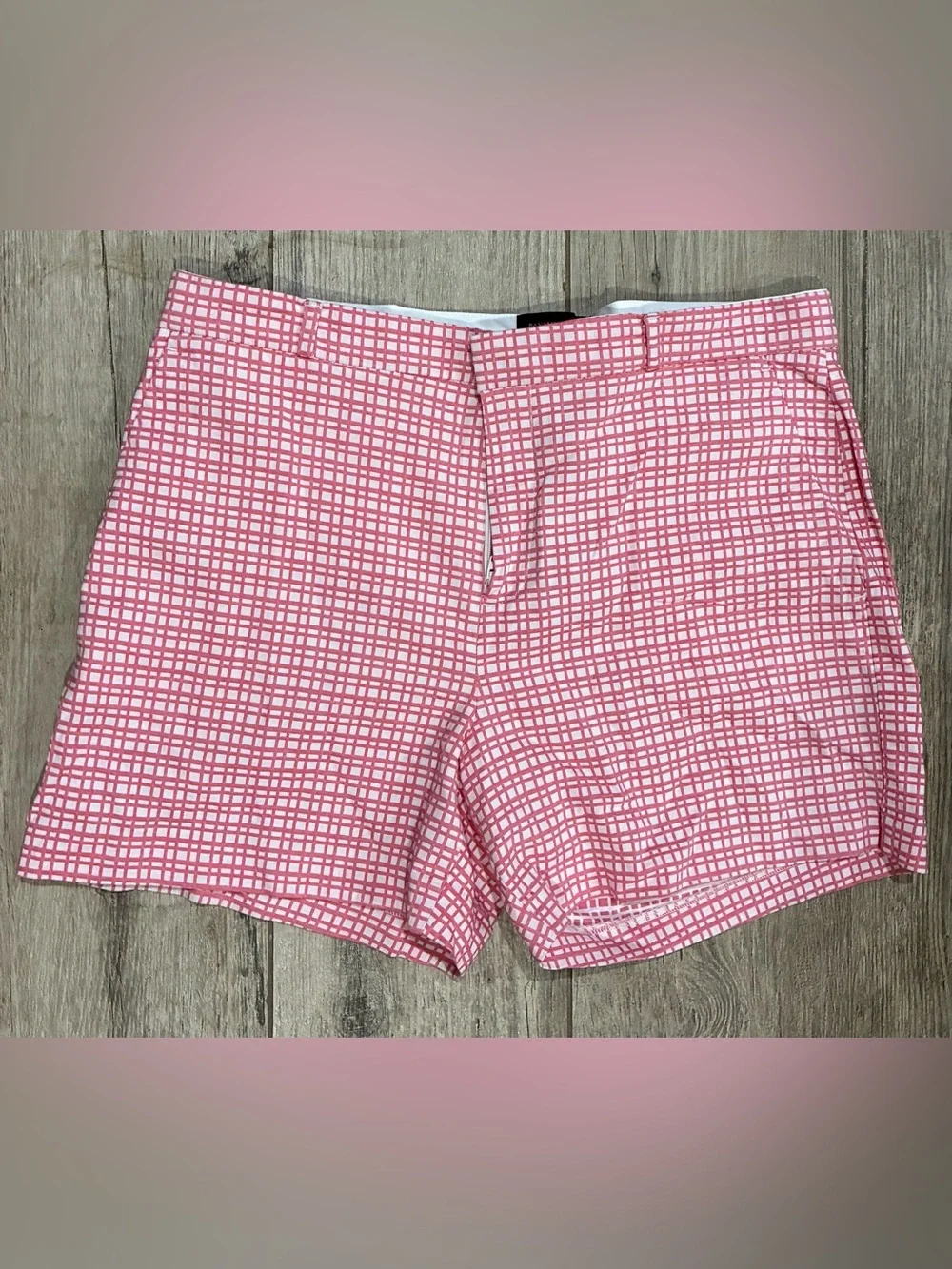 Banana Republic Pink White Geometric Print Shorts Women’s Size 14